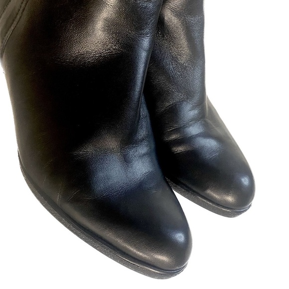 Mint Stuart Weitzman Black Leather Boots Size 6 M - Picture 9 of 14